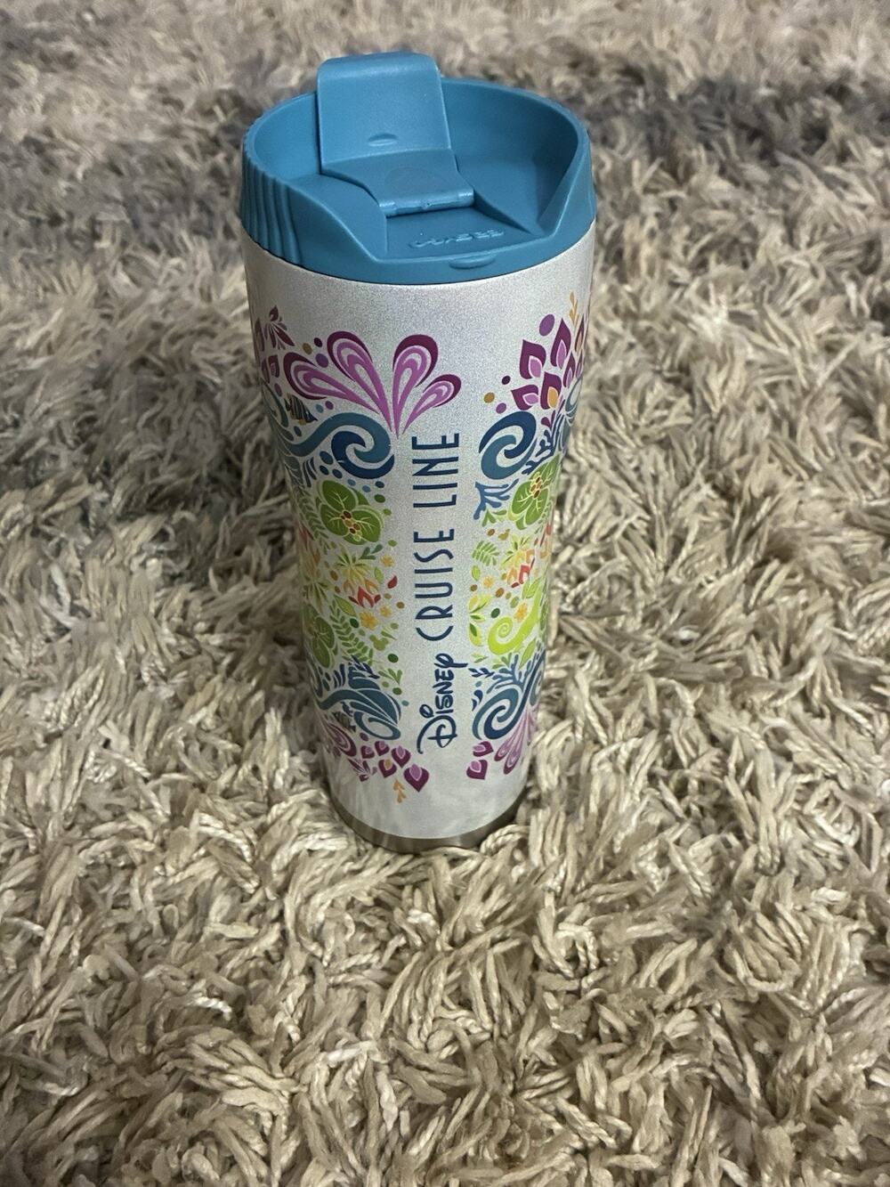 Disney Cruise Line Lookout Cay Drink Tumbler & Lid Stainless Steel EUC